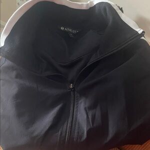 Athleta Black and White Zip-Up Jacket